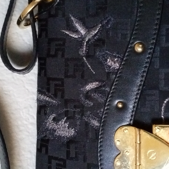 ST JOHN Couture Signature Jacquard w Embroidered Butterfly Hummingbird Purse Set - Picture 9 of 15